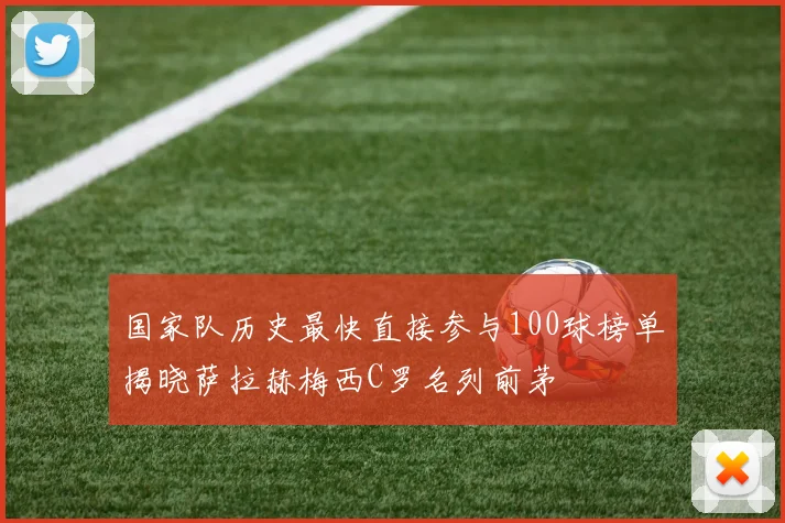 国家队历史最快直接参与100球榜单揭晓萨拉赫梅西C罗名列前茅